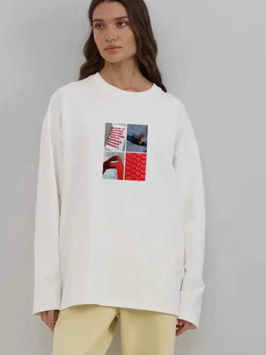 100% Cotton Long Sleeve T-shirts Thin Sweatshirt Autumn Retro Tops Temperament Female French Fashion Niche Clothes Casual Girls