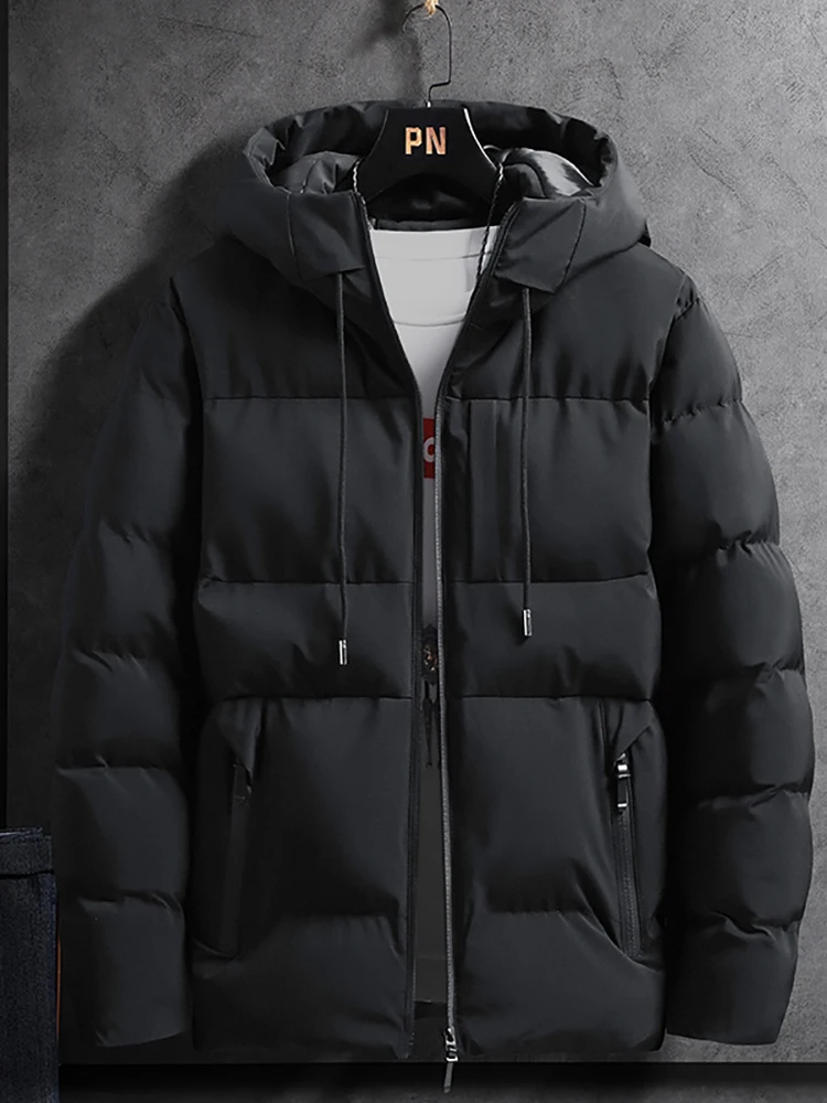 

Мужская утепленная хлопковая куртка с капюшоном, теплая, осенне-зимняя, новая модная корейская версия, универсальная верхняя одежда из хлопка