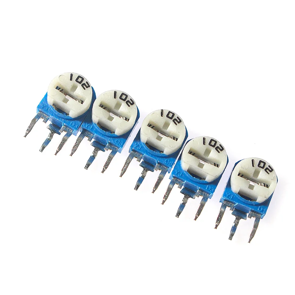 65PCS Adjustable Resistance RM063 Trimmer Potentiometer 100R~1M Potentiometers 1K 5K 10K 20K 50K 100K 500K 1M Variable Resistors