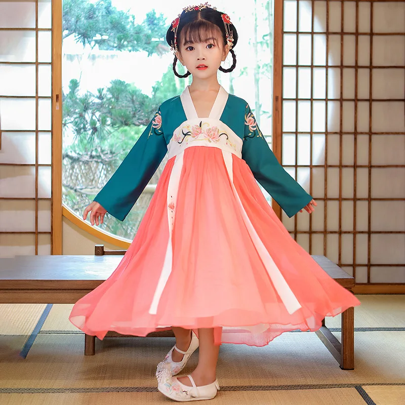 Robe Hanfu pour filles, nouvelle collection d'automne, broderie ancienne, fée moelleuse, Style chinois, jupe traditionnelle de soirée, robe de spectacle