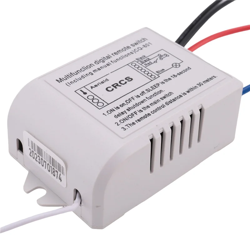 4 canali con trasmettitore digitale 220 V On/Off 1 interruttore Relè wireless Ricevitore Lampada con telecomando - [Qahk]