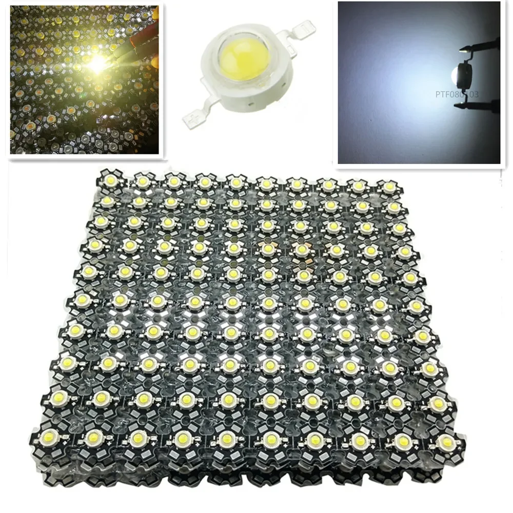 

1000pcs 3W Warm White Neutral White Cool White 10000K 20000K 30000K High Power LED Light+20mm Star Pcb Base