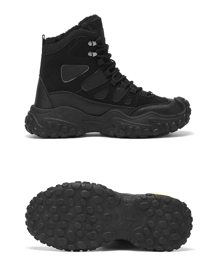 Herren-Outdoor-Hochschuhstiefel für Herbst und Winter, große Größen, mit Fleece gefüttert, warm, lässig, sportlich, Schneestiefel, geeignet für Herbst- und Winter-Outdoor-Wanderungen, Reisen und Pendeln – Detail 23