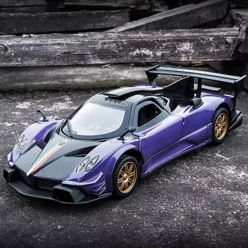 1:31 Pagani Zonda R Revolucion Alloy Sports Car Model Diecasts Metal Toy Racing Car Model Simulation Sound and Light Kids Gifts