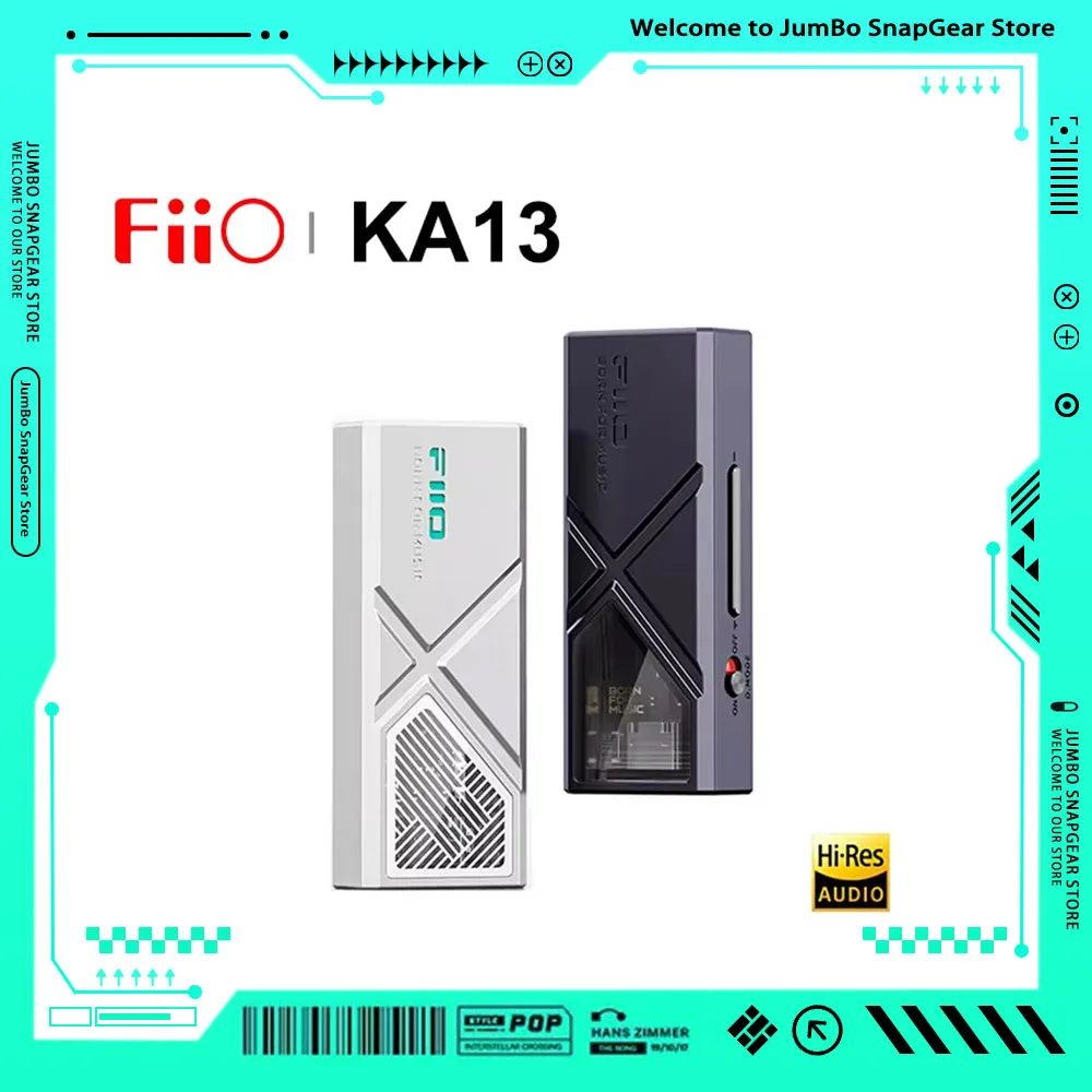 

FiiO KA13 USB DAC AMP, миниатюрный настольный усилитель для наушников, CS43131 SGM8262, Hi-Res Audio, выходная мощность 3.5 мм, 4.4 мм, 550 мВт