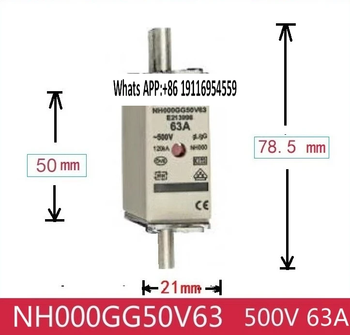 الصمامات NH000GG50V63 NH000GG50V100- 16-25-35 40 50 63 80