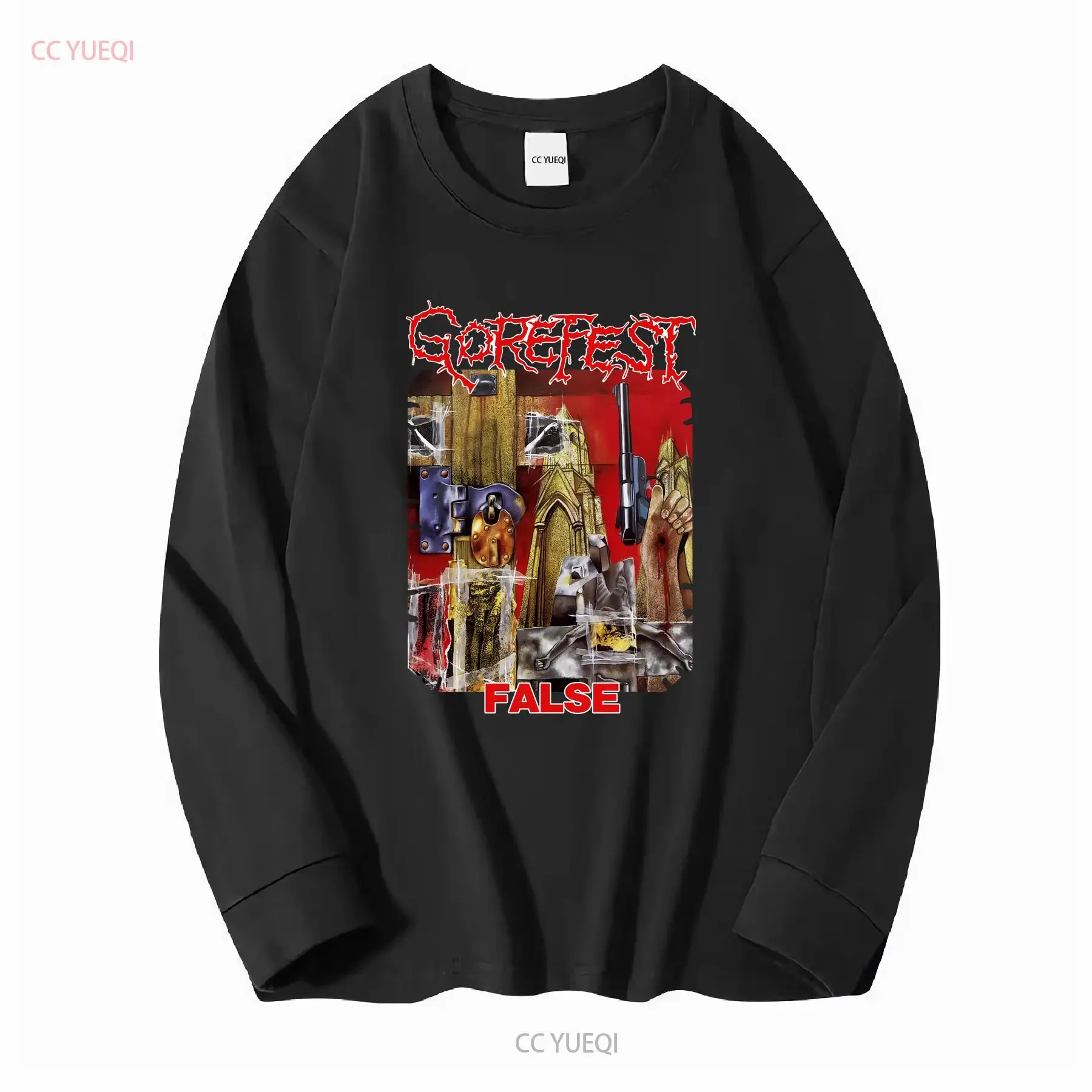 Best New Gorefest False Death Metal Netherlands Band Classic T Shirt Size S 2XL long or short sleeves vintage Washed homme