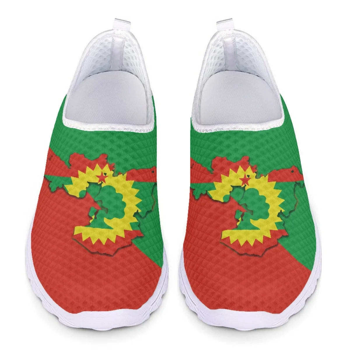 Creative Ethiopian Printing Comfortable Running Shoes Adult Kids Summer Travel Flat Shoes Mesh Sneakers Birthday Christmas Gift