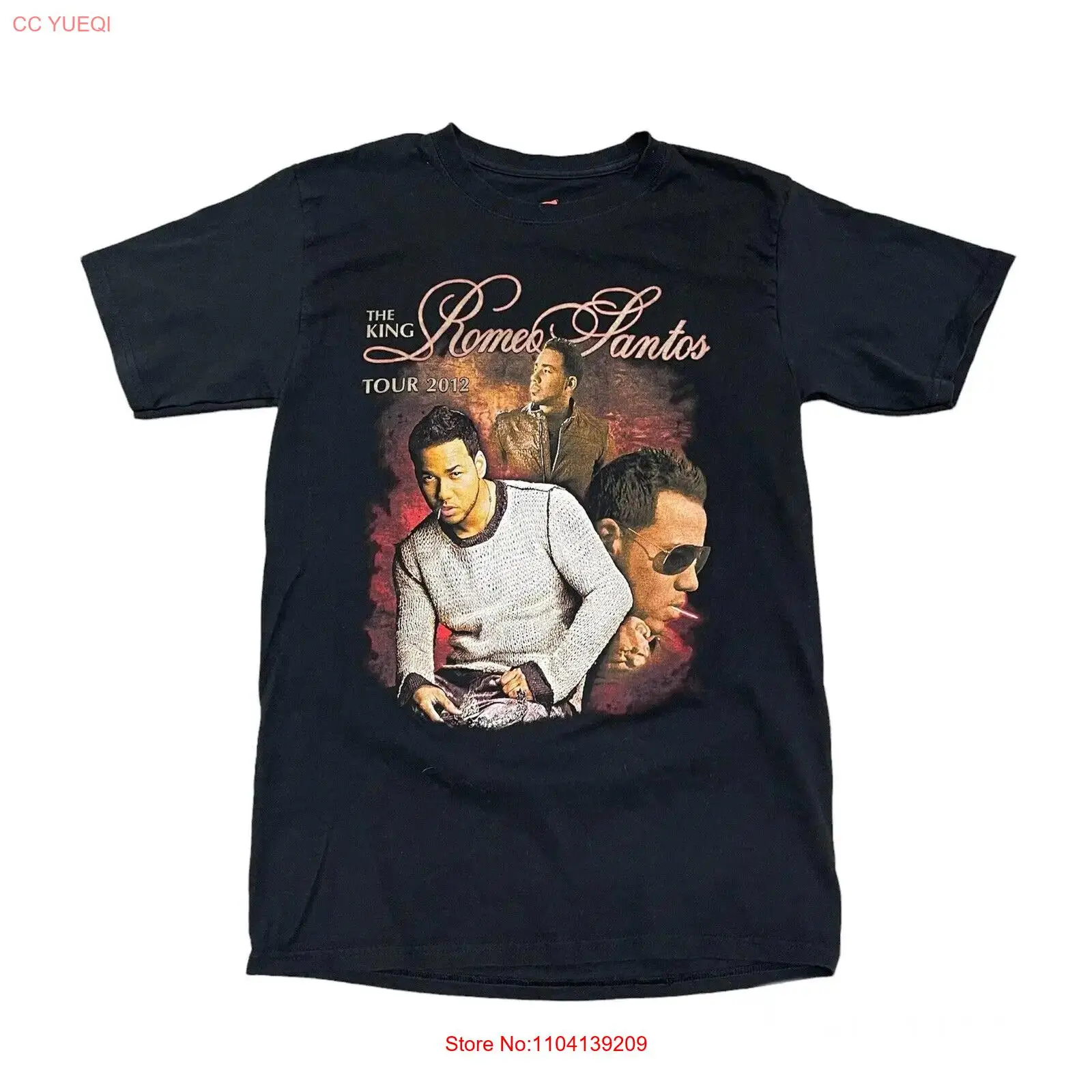 Romeo Santos 2012 Tour Shirt Mens S The King Bachata Music Spanish Double Sided long sleeves