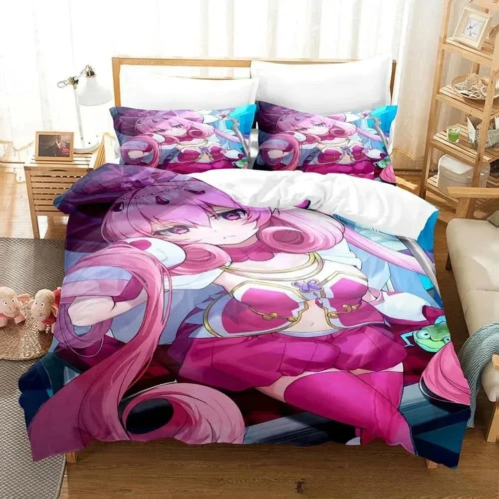 Fashion 3D Print Anime Pink Girls Neneka Bedding Set Single Twin Full Queen King Size Bed Set Adult Kid Bedroom Duvet cover sets