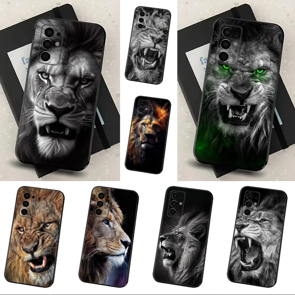 Animal Cover Tiger Lion Phone Case For Samsung Galaxy A91,A80,A73,A72 ,A71,A53A52,A32 ,A31A22,A21s,A20,Black Cover