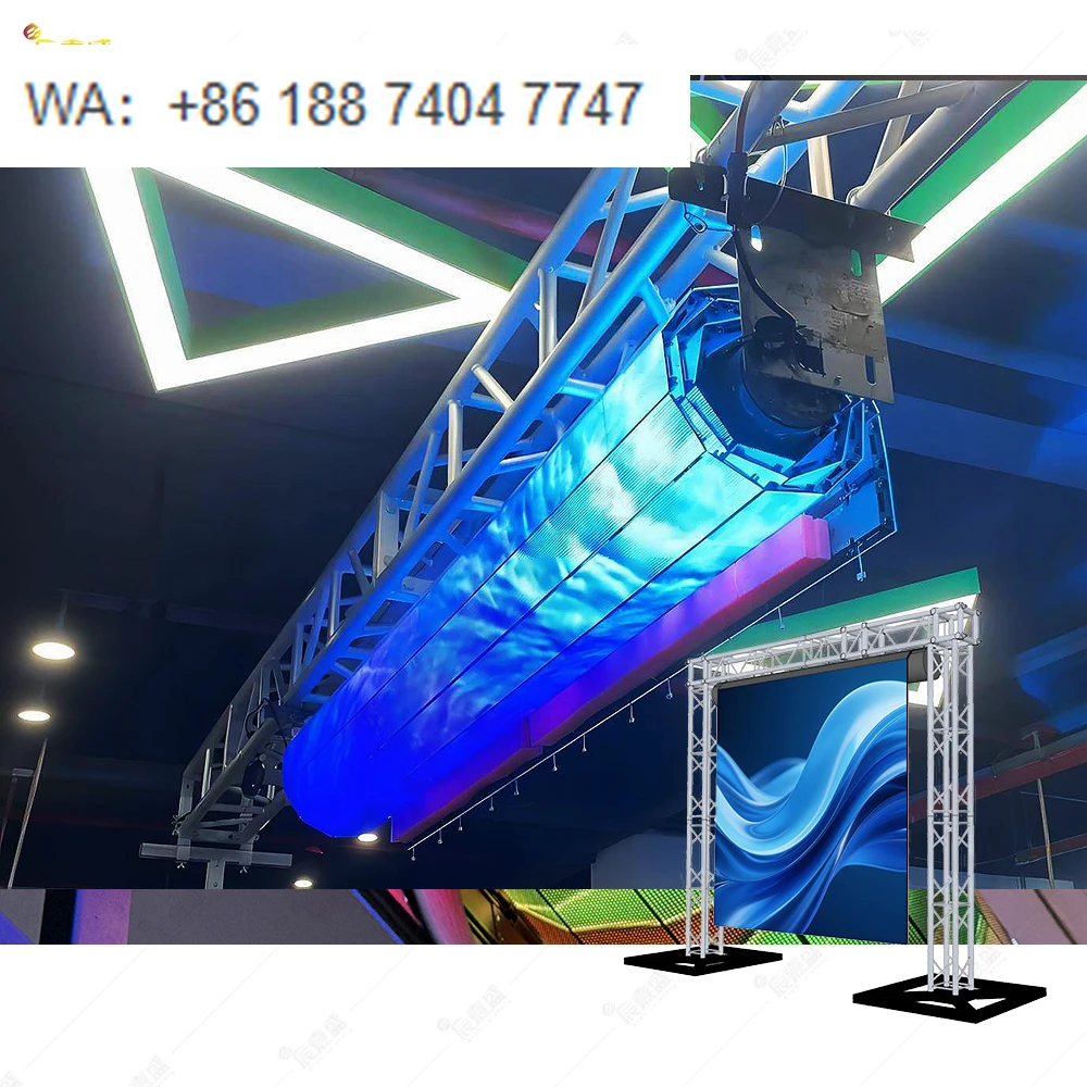 Banners LED DJ Booth Floor Mat Video Flexible  Rolling LED Screen TV  Wall Foldable Roll up Displays LED Screen