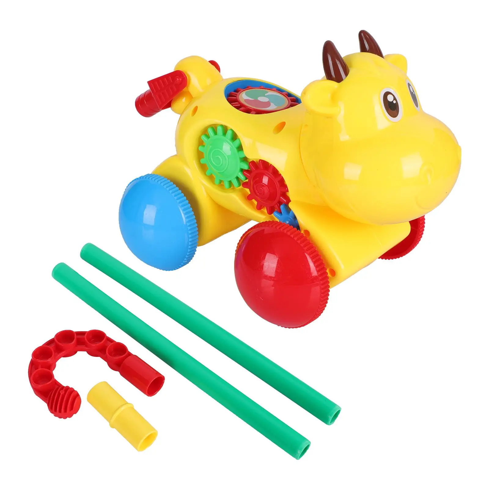 Baby Push Pull Learning Walker Toddler Toy Cart Smooth Grip Whistle Fun Hand Leg Muscles Coordination Balance Ability Toddler