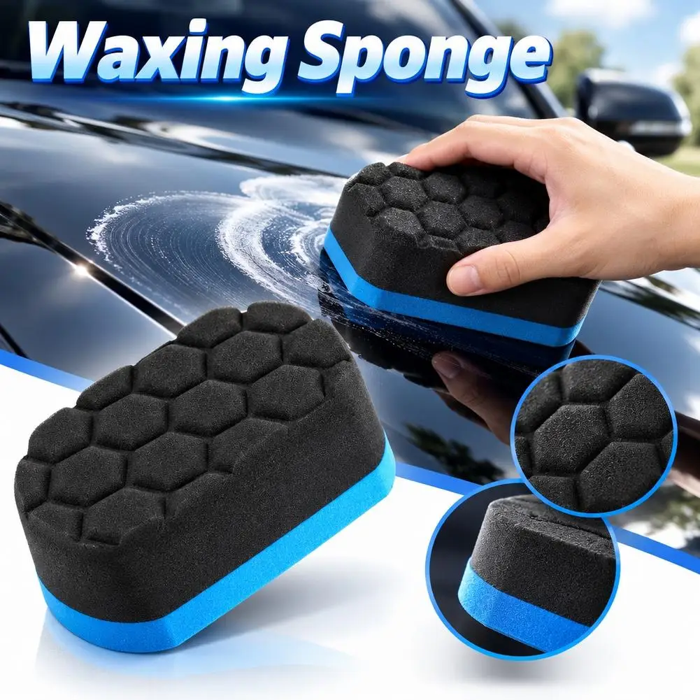 Car Wax Applicator Pad Dual Layer Hexagonal Honeycomb Design for Auto Detailing