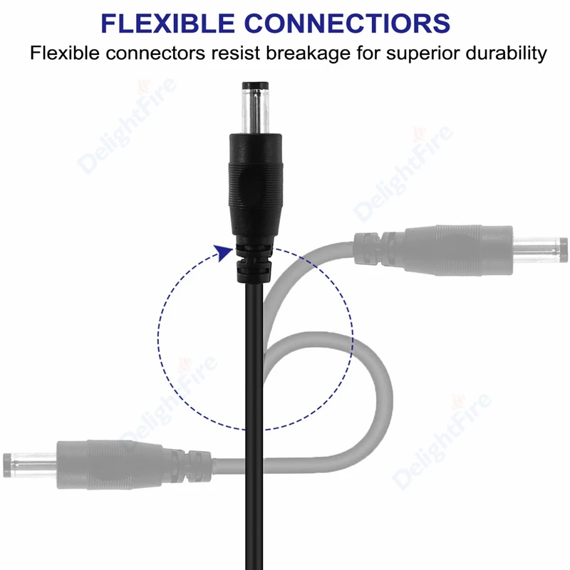 DC Power Cable 5.5mm x 2.1mm DC Cable 0.5M/1M/2M/3M/5M/10M 22AWG Extension Cord Male Female DC Cable For CCTV Camera LED Lights