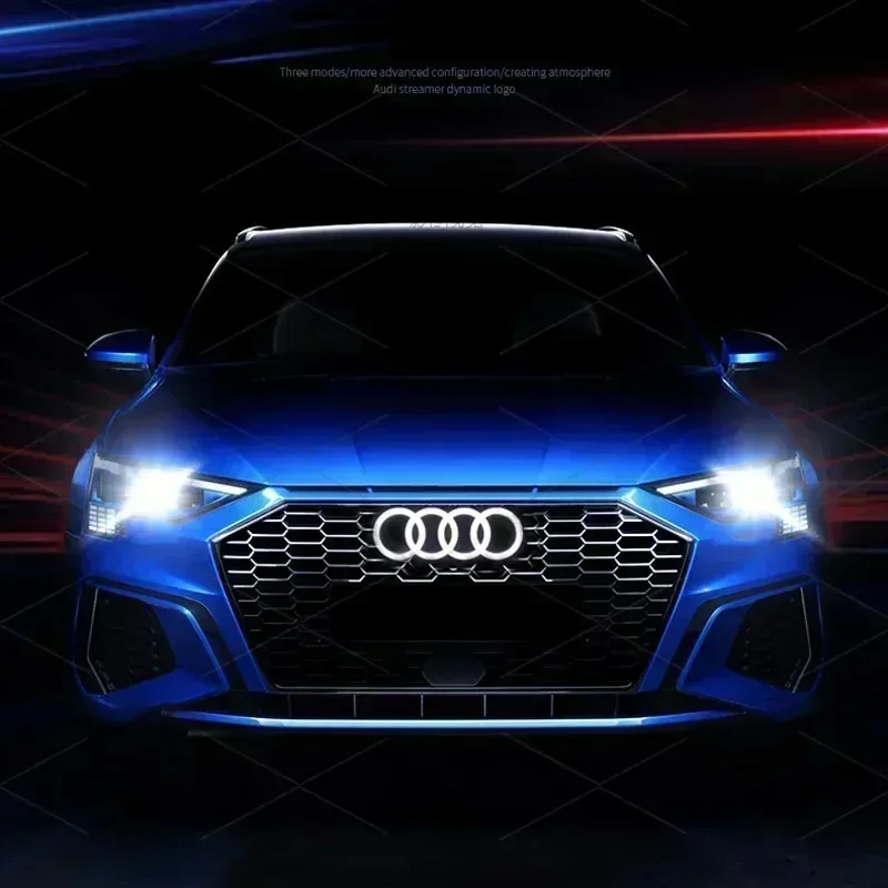 Audi Car LED Front Grille Logo Lamp Static White Light 249 273 285mm For AUDI A3 A4 A5 A6 A7 A8 S3 S4 S5 S6 S7 Q3 Q5 Q7 TT - view 3