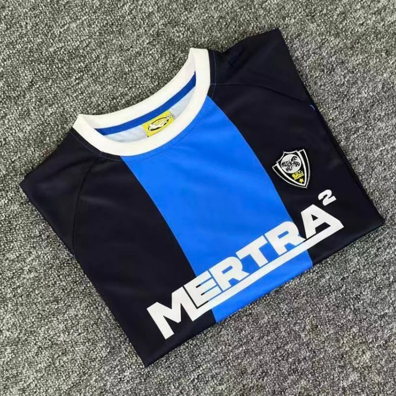 

Real Photo High Quality Mertra Jersey Shirt Logo Letter Print Comfortable Breathable Casual MERTRA Short Sleeve Tee