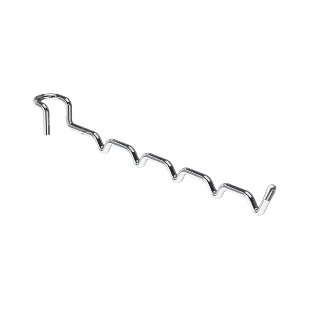 Stainless Steel Balcony Clothes Hanger Wave Shaped No Drill Railing Drying Rack Multiple Hanging Slots Hook Mount