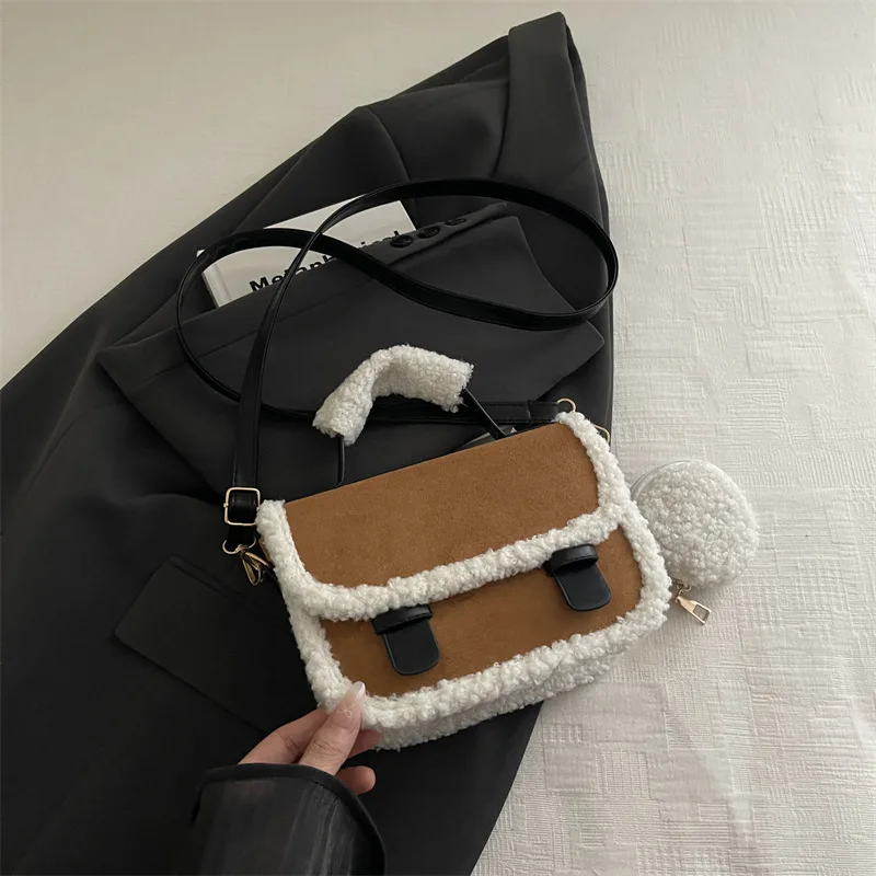 

Suede Bags Crossbody Bags for Woman Shoulder Bag Small Square Bag Purse and Handbags Designer Bags Female Bag Сумка Женская Sac