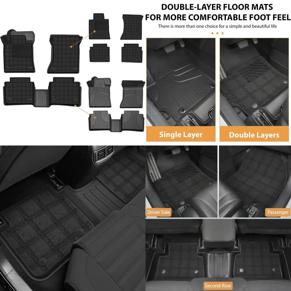 

7PCS Floor Mats and Carpet Mats Compatible with 2025 2024-2019 Nissan Altima - Custom Fit Durable Stylish Protection Floor Liner