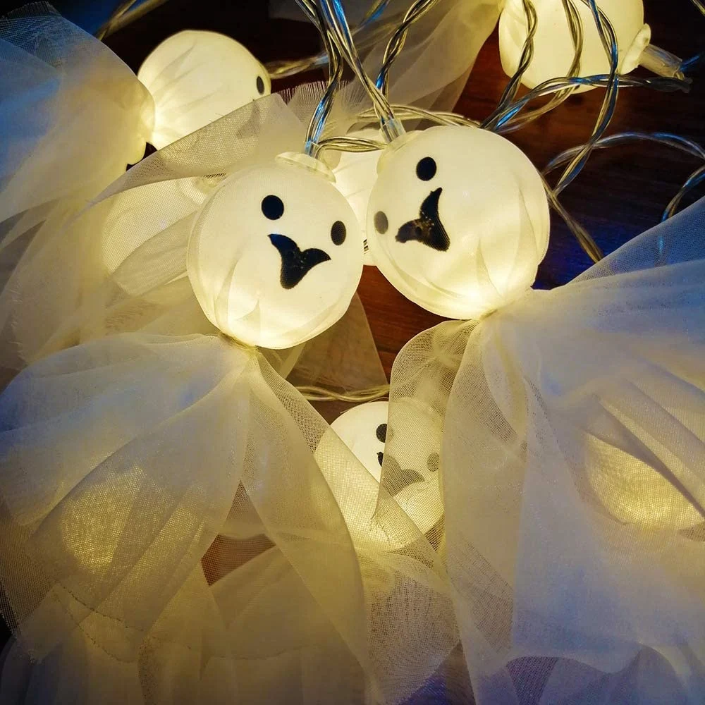 

DEN-gHalloween Lights Halloween LED Lights Halloween Ghost String Lights for Outdoor and Indoor Halloween Party