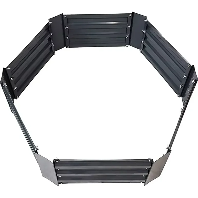 for 8 17 32 Inch Tall Pentagon Raised Garden Bed Elevated Large Metal Planter Box for DIY Enthusiasts Plants Balconies