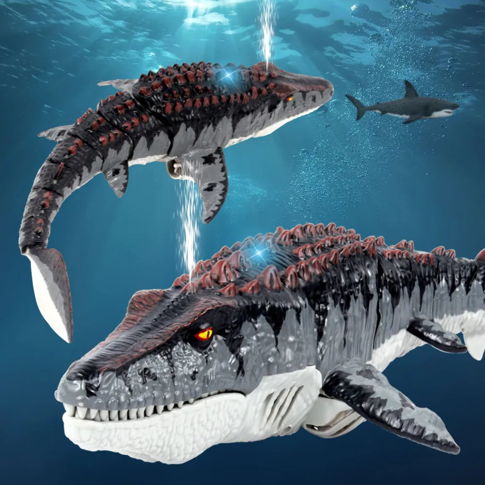 RC Squirt Mosasaurus Dinosaur Children's Toy Remote Control Animal Robot Bathtub Swimming Pool Electric Boys Cool Things Submari