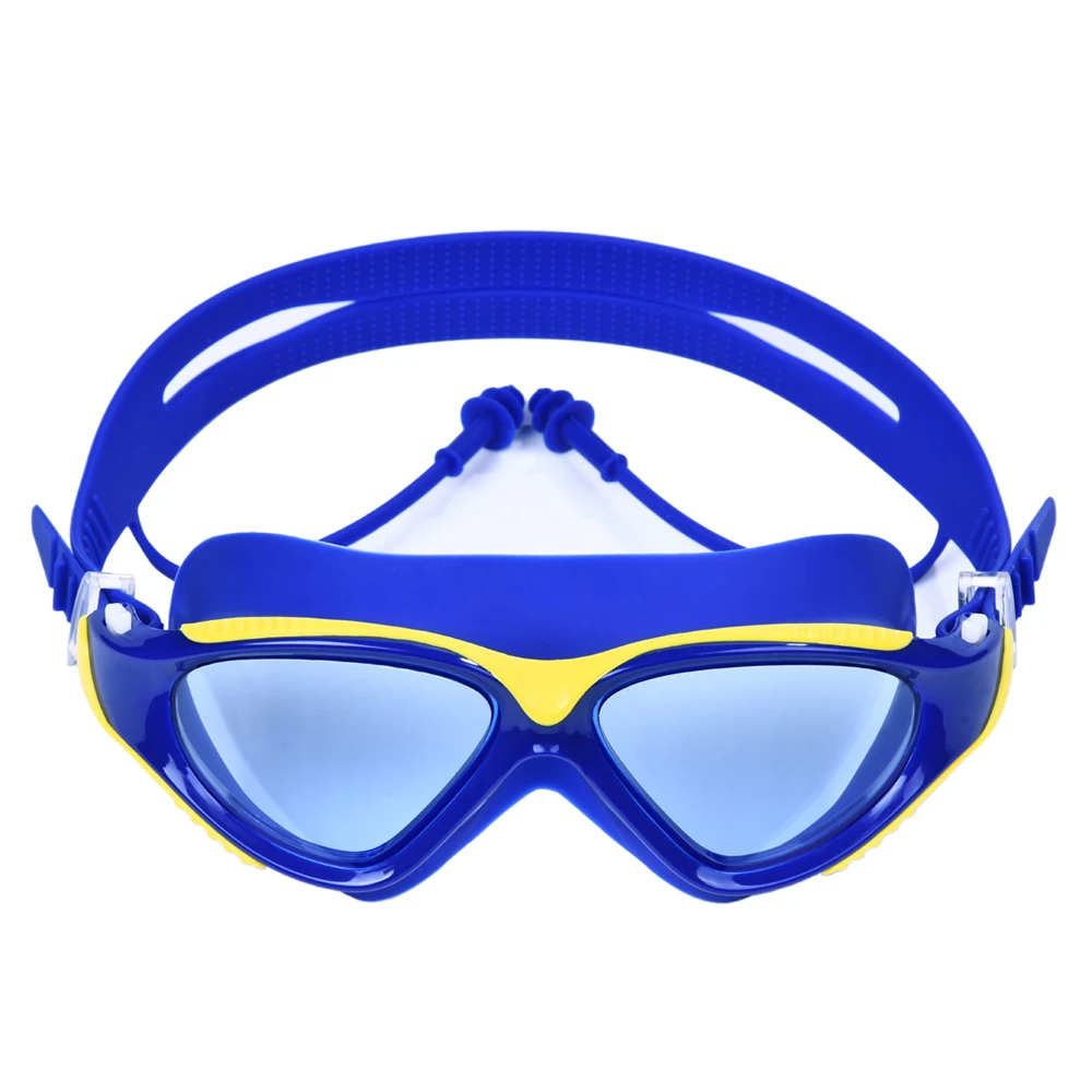 Adult Swimming Goggles High-Definition One-Piece Earplugs Goggles Waterproof Fog-Proof Men and Women Big Frame Swimming Goggles