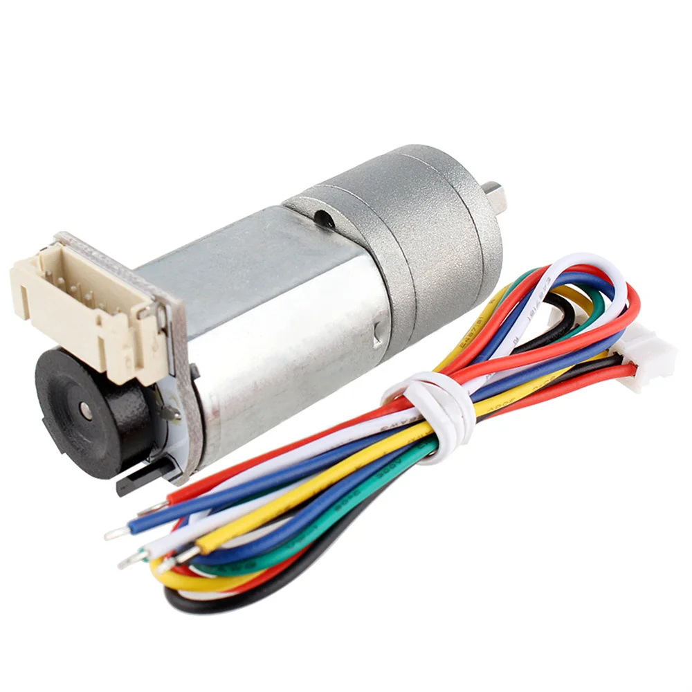 GM20 130 Gear Motor Encoder DC 3V 6V 12V Hall  Encoder Forward Backward Reversible Two Phase All Metal Gear Reduction Motor