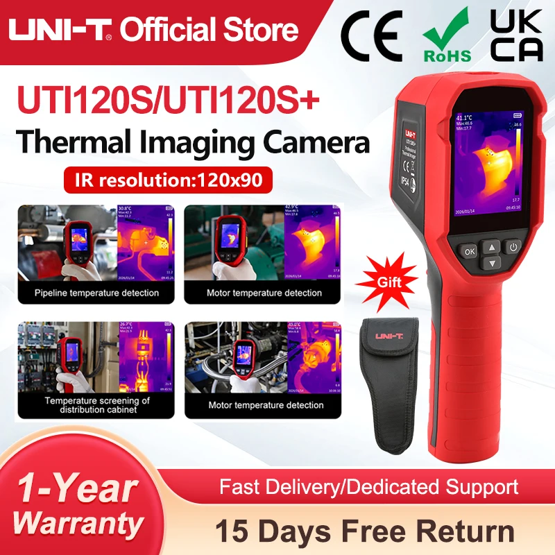 UNI-T Thermal Imaging Camera UTI120S 120x90 Infrared Thermal Imager UTI120S Plus Thermographic Camera Floor Heating Tube Testing