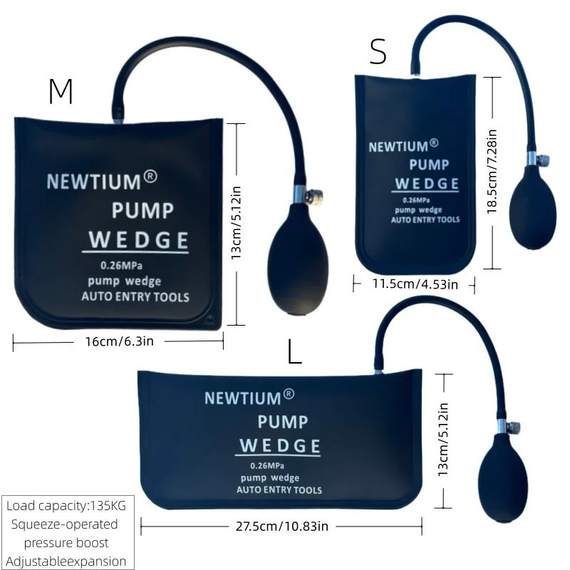 Air Pump Wedges, Inflatable Car Door Window Installation & Repair Tool for Alignment Adjustment - Powerful Lifting Wedge Kit