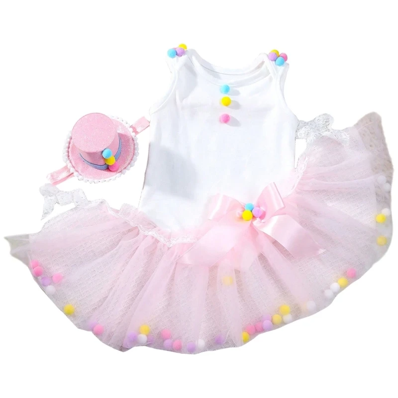 

Baby Photoshooting Costume Puff Skirt Elastic Hat Hairband Set Infant Photo Posing Props Newborn Photography Accessories