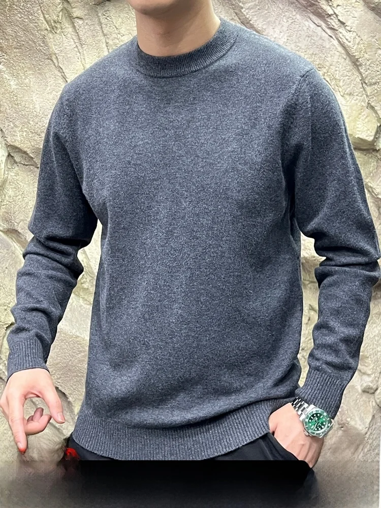 

Men's Knitted Elastic Woolen Sweater Mixed Fibers Camere Autumn Winter Base Layer Casual Sle Comfortable Warm round Ne ...