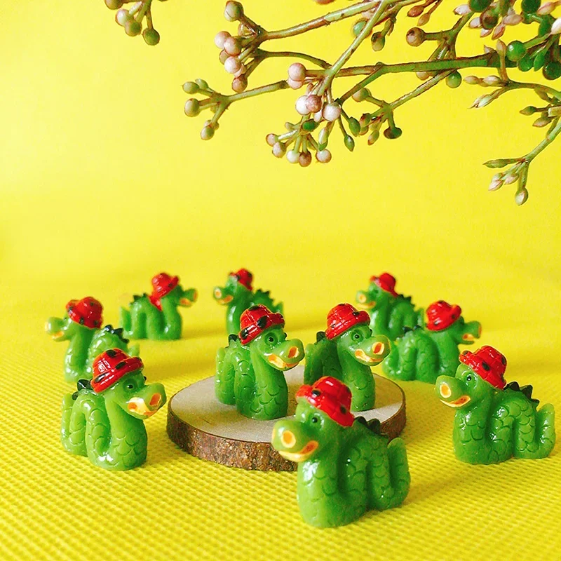 10 Pcs green snake/fairy garden gnome/moss terrarium home decor/crafts/bonsai/bottle garden/miniatures/figurine/model/toy