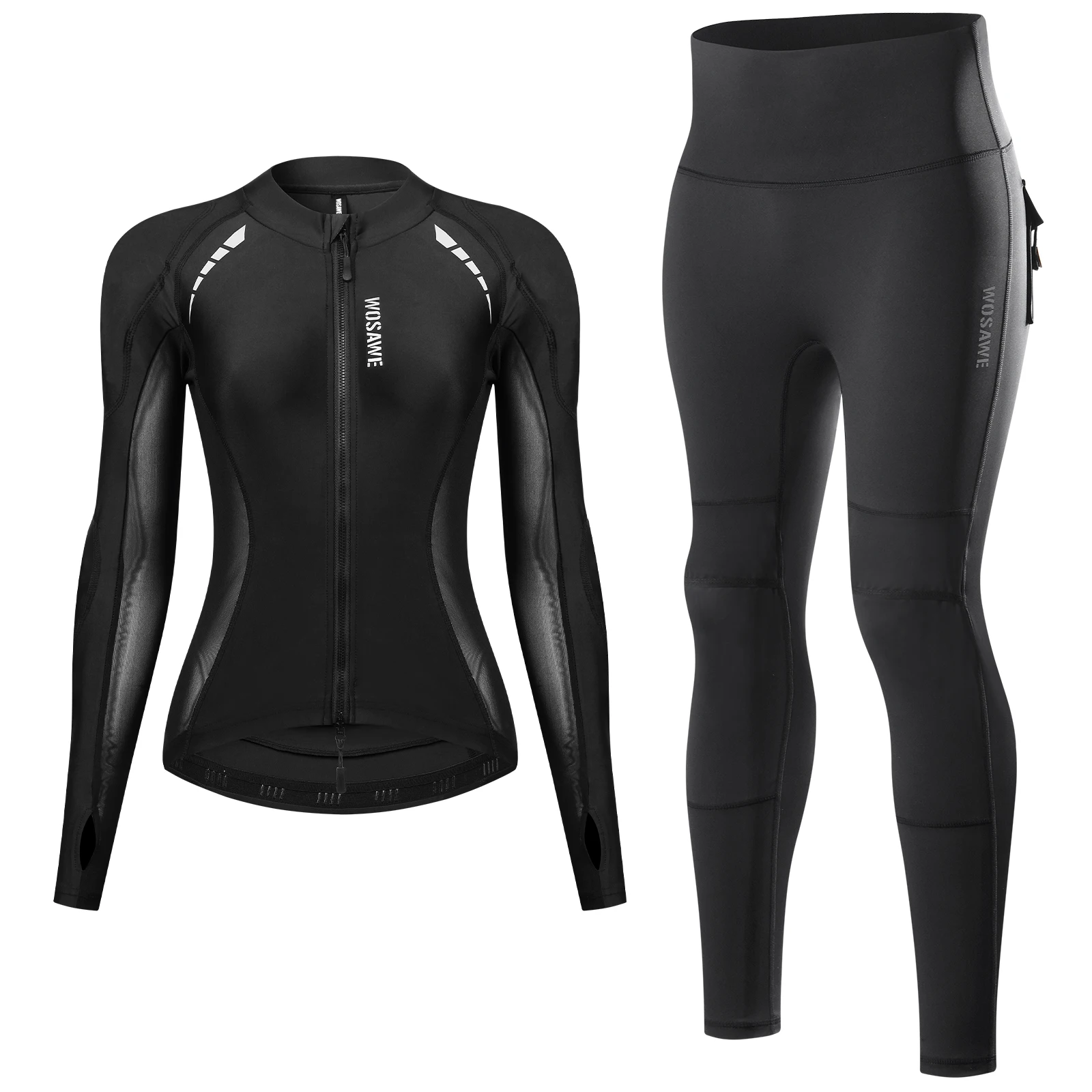 WOSAWE Damen Motorradjacke und Hosen Set, Atmungsaktiver Sommer-Motorradanzug mit Rücken-, Schulter-, Ellbogen- und Knieschutz