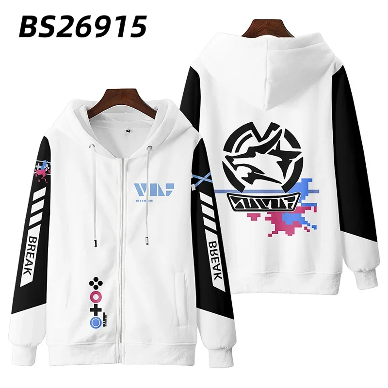 

3D Print Game Honkai Star Rail Zip Up Women/Men Hoodie Sweatshirt Streetwear Hip Hop Silver Wolf Cosplay Zipper Hooded Jacket