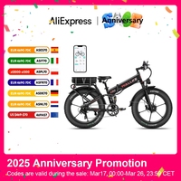 W Wallke X3 Electric Bike 1500W Dual Motor 22AH/44AH Foldable Electric Bicycle  26'' Fat Tire E-Mountain Bike With APP Control