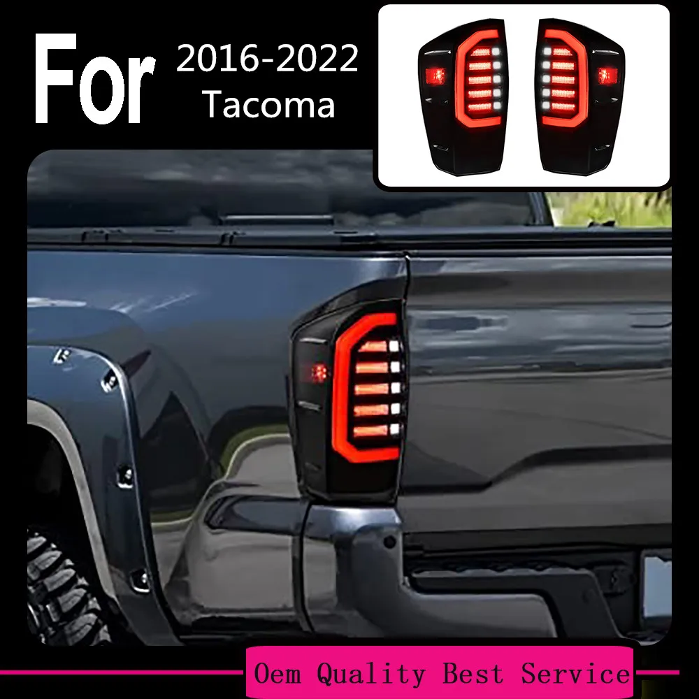 سيارة LED التوصيل والتشغيل الضوء الخلفي الجمعية ل 2016-2022 تويوتا تاكوما أضواء خلفية DRL تشغيل تحول الفرامل عكس أضواء