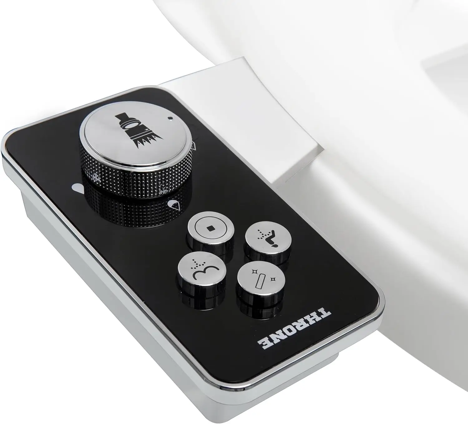 

USA Patented Non-Electric Bidet Attachment with Double Nozzle, Easy Install for Toilet Cleaning in Black