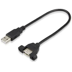 USB 2.0 Male to Female Extension Cable can be Fixed Various Chassis/Cabinets/Panels USB Extender W/Screw nut for USB Panel Mount