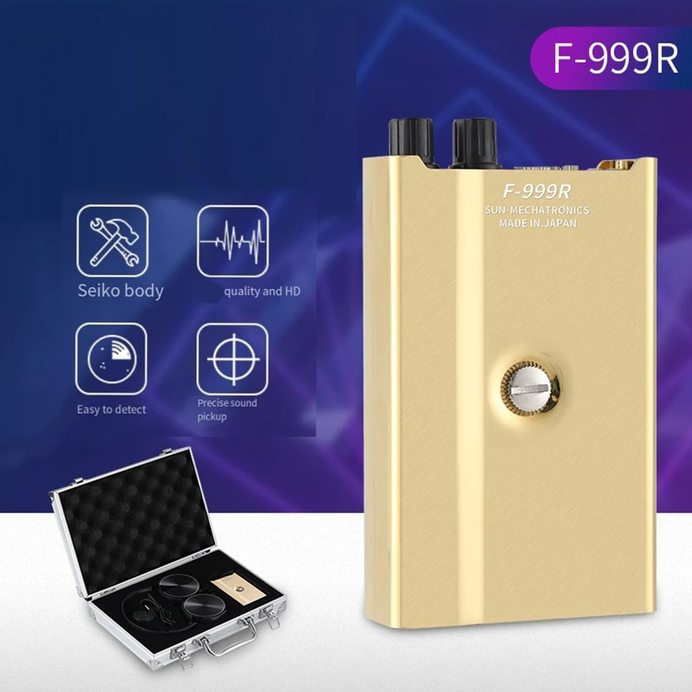 AA87 F999R Прослушивание водопроводной трубы Детектор утечки воды для поиска утечки трубопровода Внутренний детектор утечек Труба для подогрева пола Черный