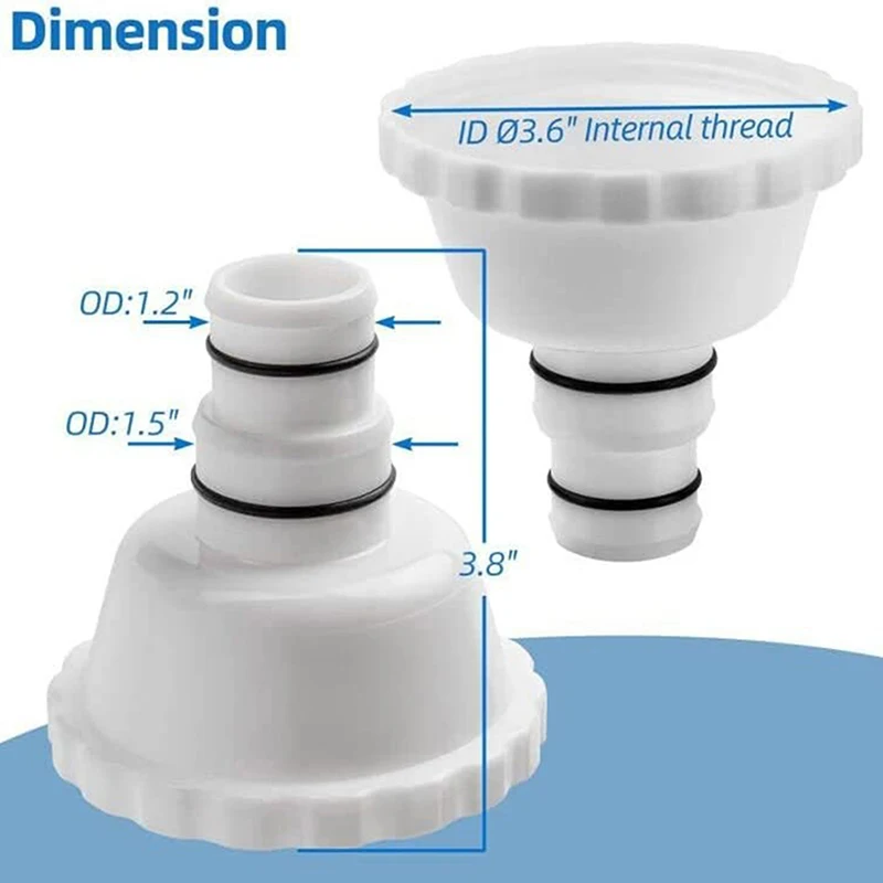1 szt. Adapter próżniowy RP/RX przystawka Skimmer do 1,5 Cal połączeń węży letnie fale nad ziemią baseny narzędzia do czyszczenia