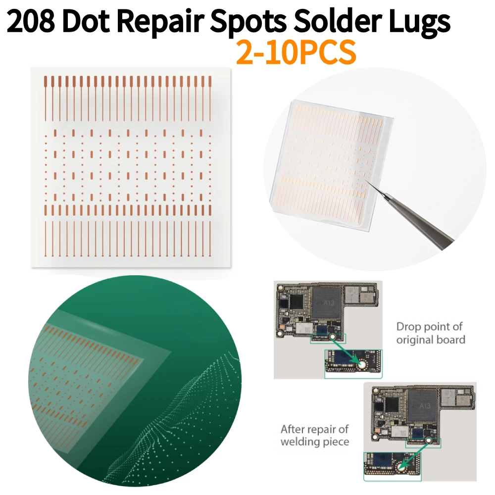 

Dot-Repairing Soldering Lug Patch Dot Repair Spots Solder Piece IC Chip Solder Pads for Microsoldering Jumpwire Phone Repair
