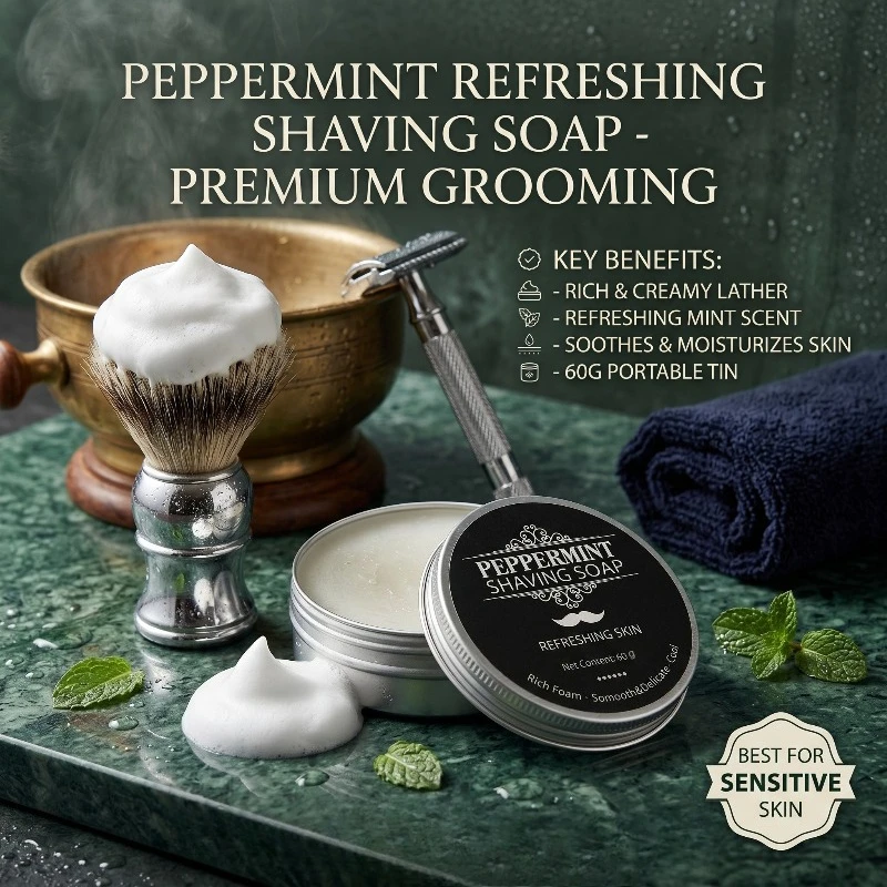 Handmade Smooth Texture Ear Shaving Soap Bar - Organic Foam Shaving Cream for Men Face Freshness And Cleanliness Maintainer