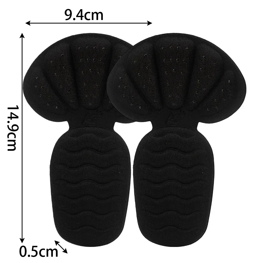 2-in-1-Fußpolster für Vorfuß und Ferse, selbstklebend, verhindert Blasenbildung, Schuh-Einlagen, rutschfest, zur Größenanpassung, geeignet für High Heels und Pumps. – Detail 9