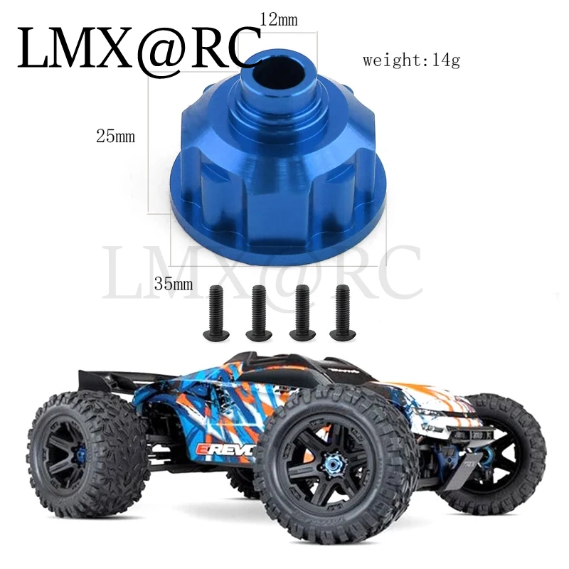 

LMX RC 1Pc Aluminum Carrier Differential Case #8681X For RC CAR PART 1/10 TRXS E-Revo 2.0 VXL 86086-4