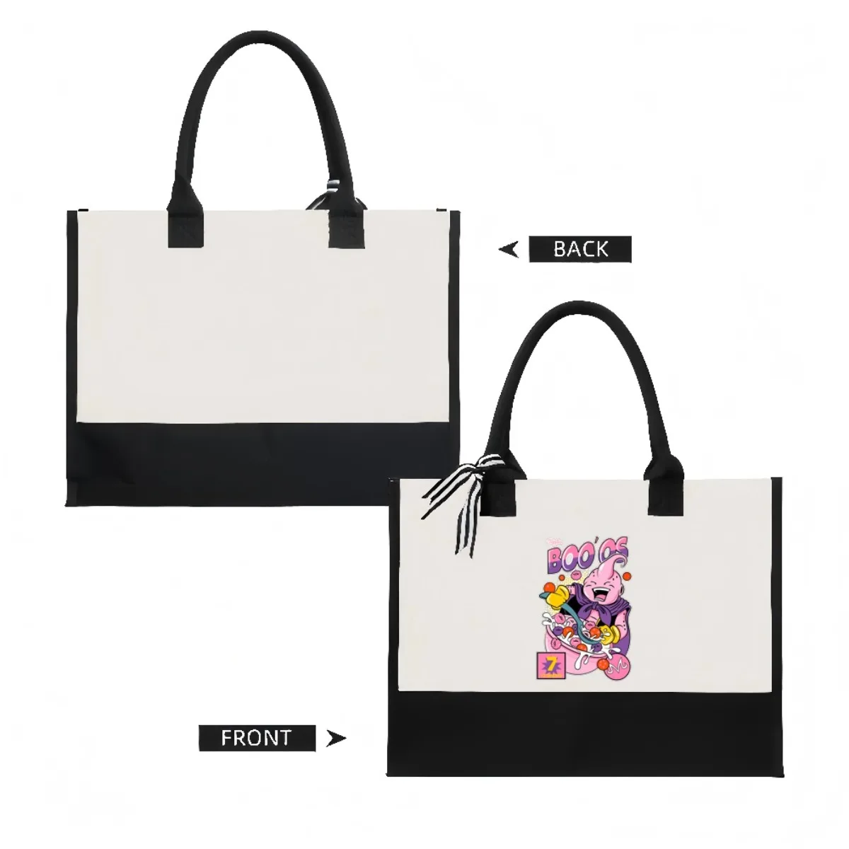 2026 جديد وصول موضة عملية واسعة قابلة لإعادة الاستخدام حمل حقيبة نمط طباعة 2 لهجة الثقيلة حقيبة كتف كبيرة ل أ #2