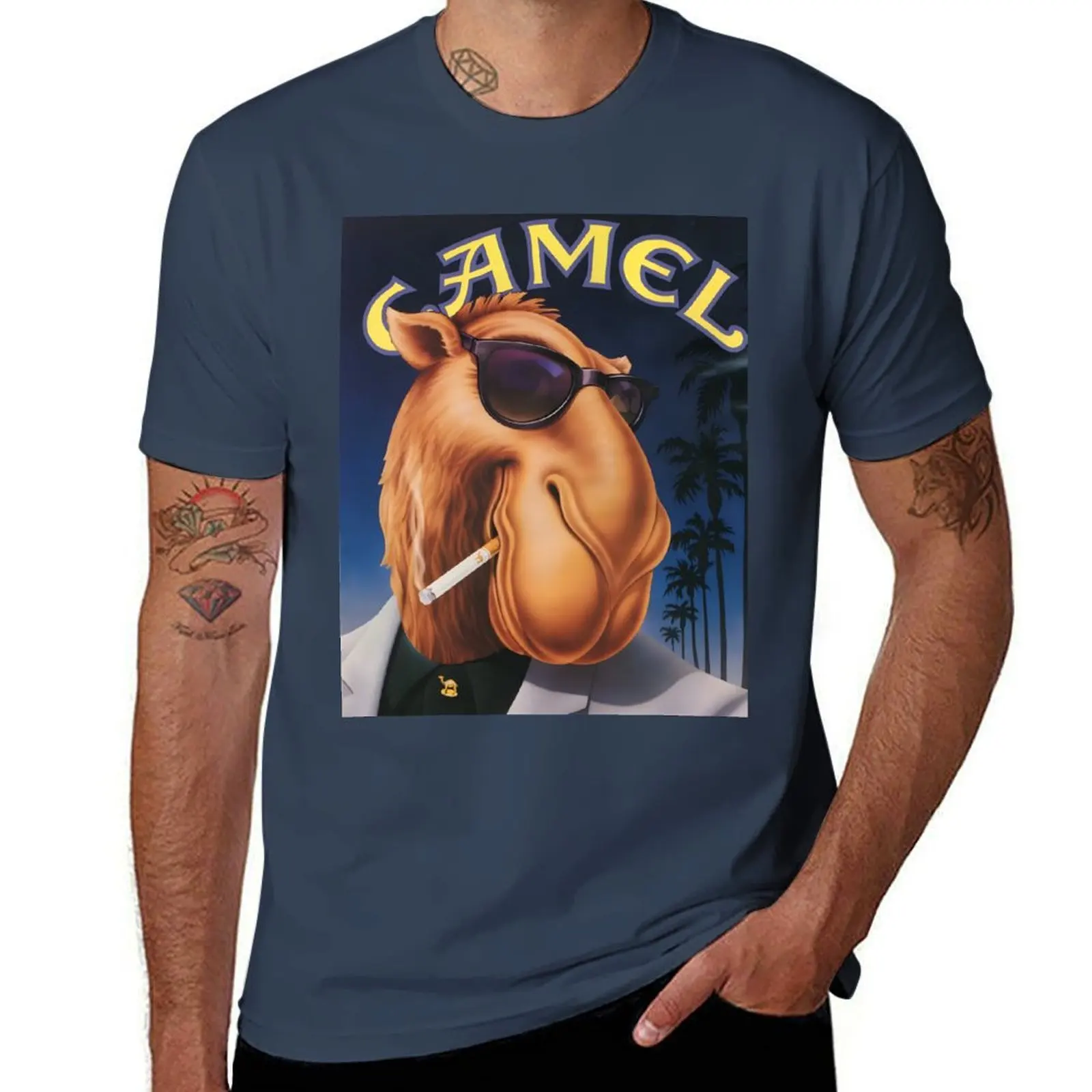 

Joe Camel T-Shirt All Match Print Short Sleeve Top