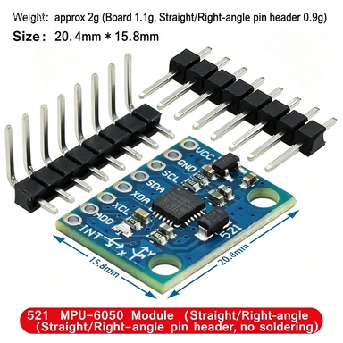 GY-521 MPU-6050 Module 3-Axis Accelerometer Gyroscope 6DOF Module