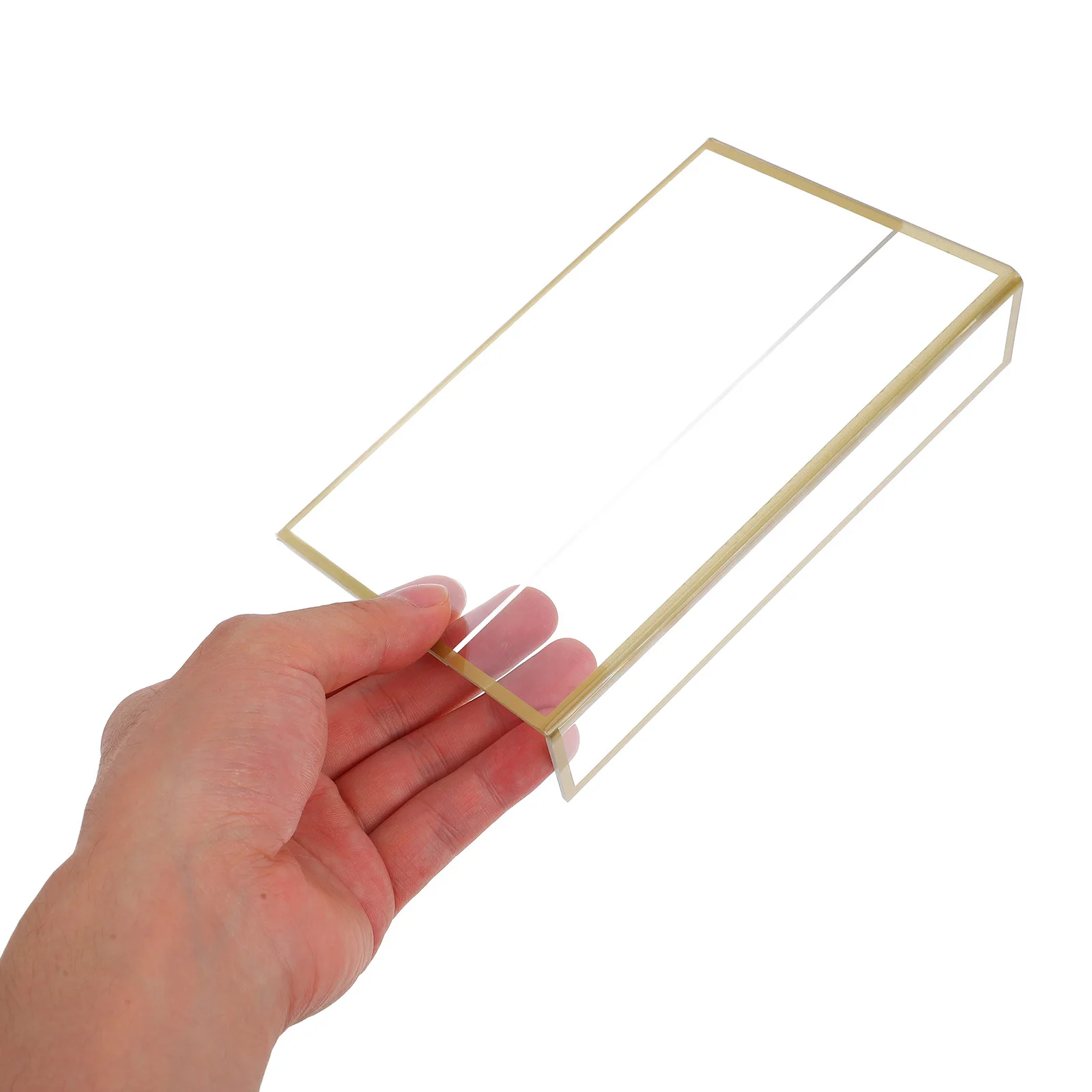 6Pcs Acrylic Sign Holder Clear L Shape Vertical Table Display Stand Slanted Back Paper Insert for Restaurant Office Wedding